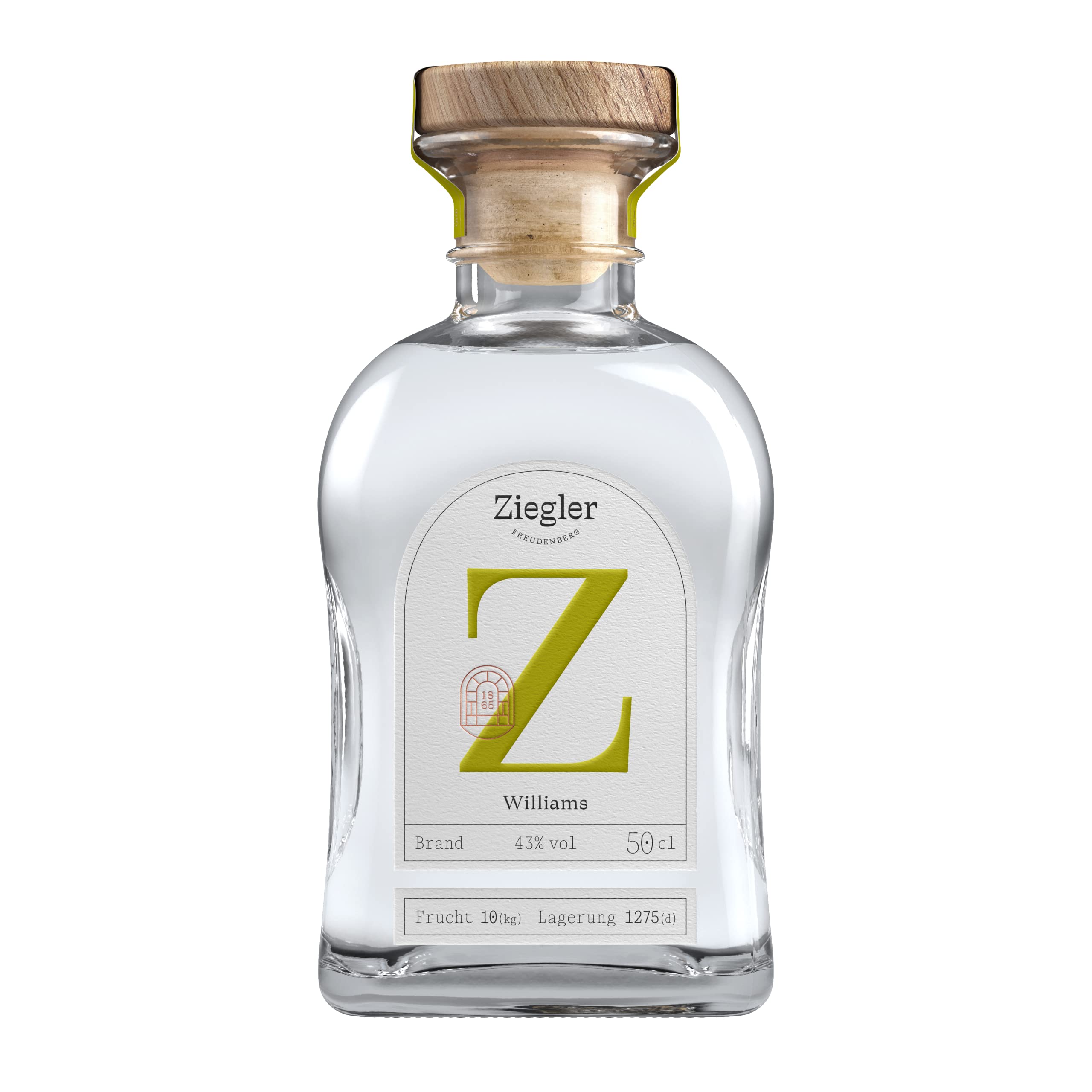 Ziegler Williams Obstbrand 43% (1x 0,5l) - Edler Fruchtbrand mit intensivem Birnenaroma