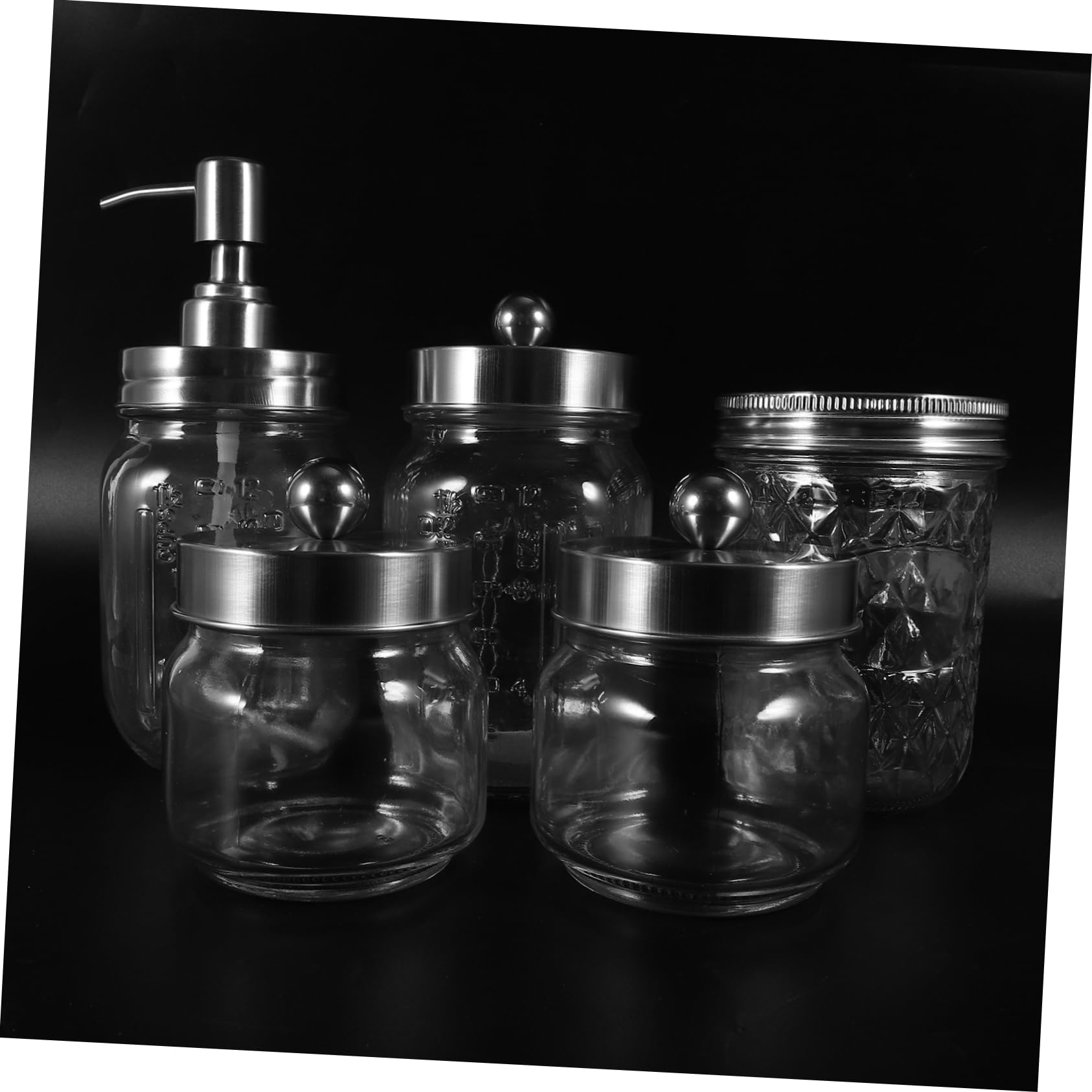 PRETYZOOM Accesorios Baño Frasco Dispensador Jabón Cepillo Dientes Hisopos Algodón