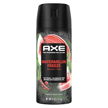 AXE Deodorant Body Spray Watermelon Freeze Fine Fragrance Aluminum Free 4 oz