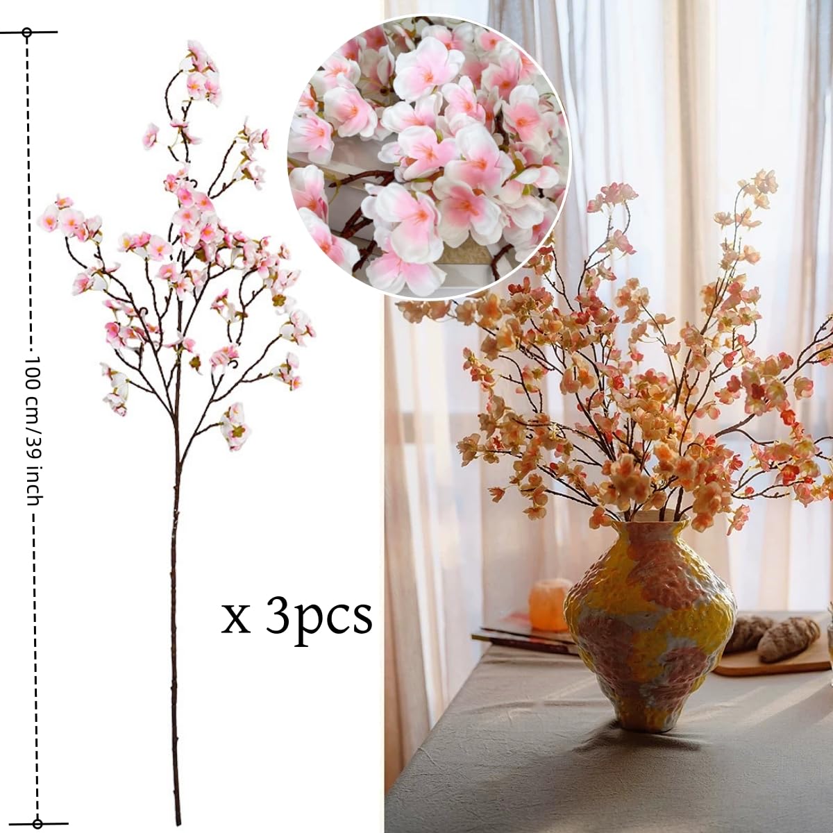 Artificial Cherry Blossom Flowers - Image 2