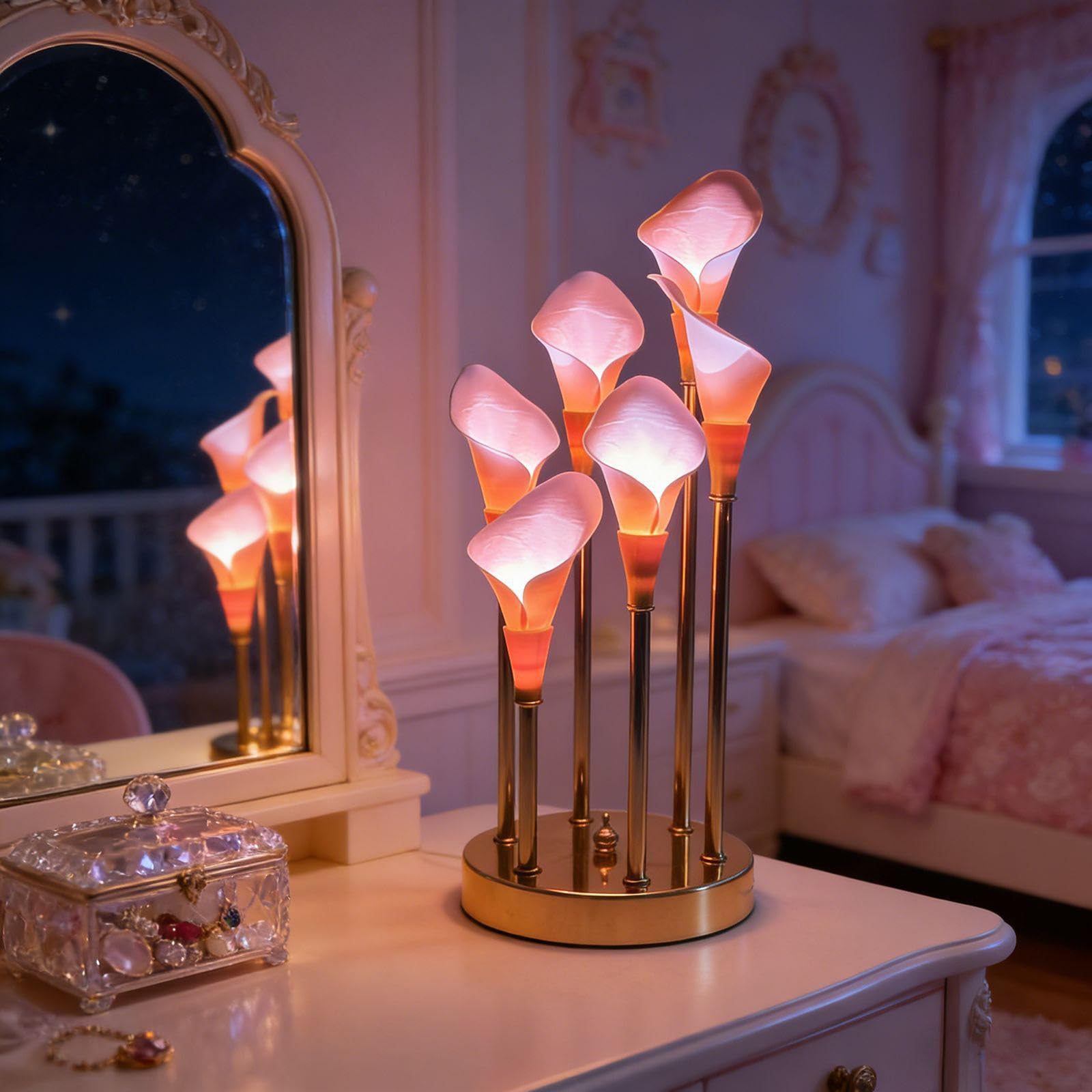 Luce Notturna a Forma di Fiore con 3 Livelli di Luminosità. Una Luce Notturna Unica per Decorare La Casa, Ideale per Matrimoni O Uffici. Un'ottima
