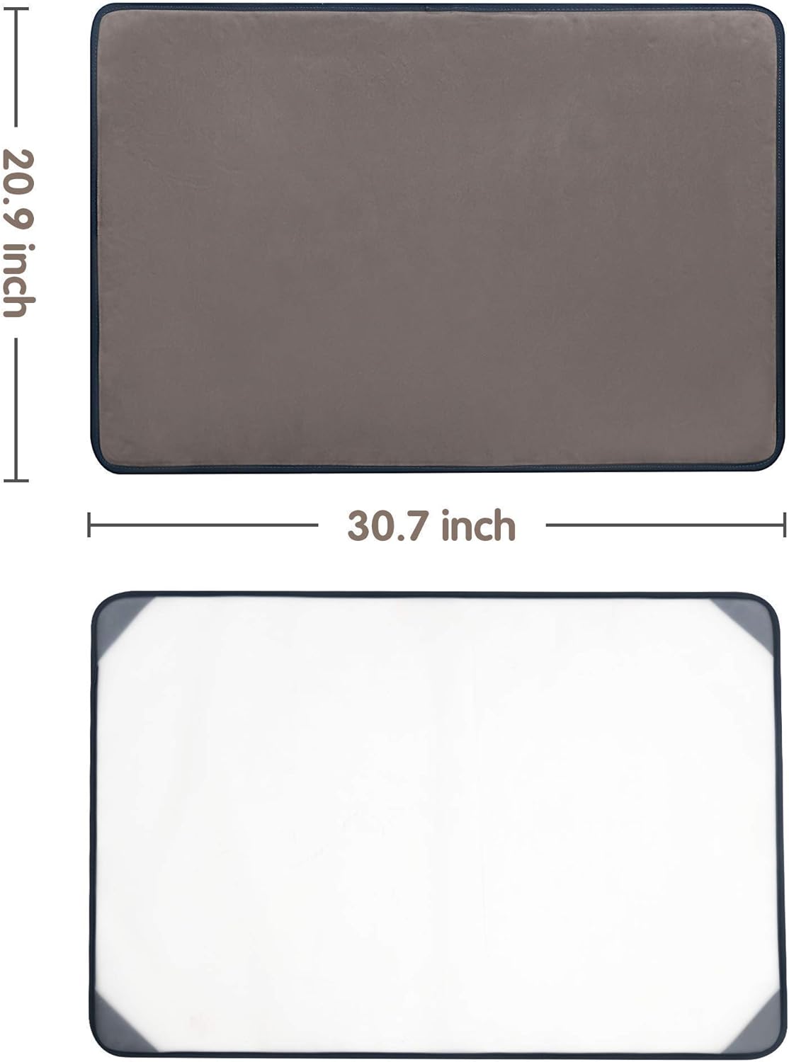 2 Items in a Set, Tektalk Jigsaw Puzzle Board with Dustproof Cover for Up to 1000 Pieces (Gray) + Tektalk Jigsaw Puzzle Board Up to 1000 Pieces (Gray)