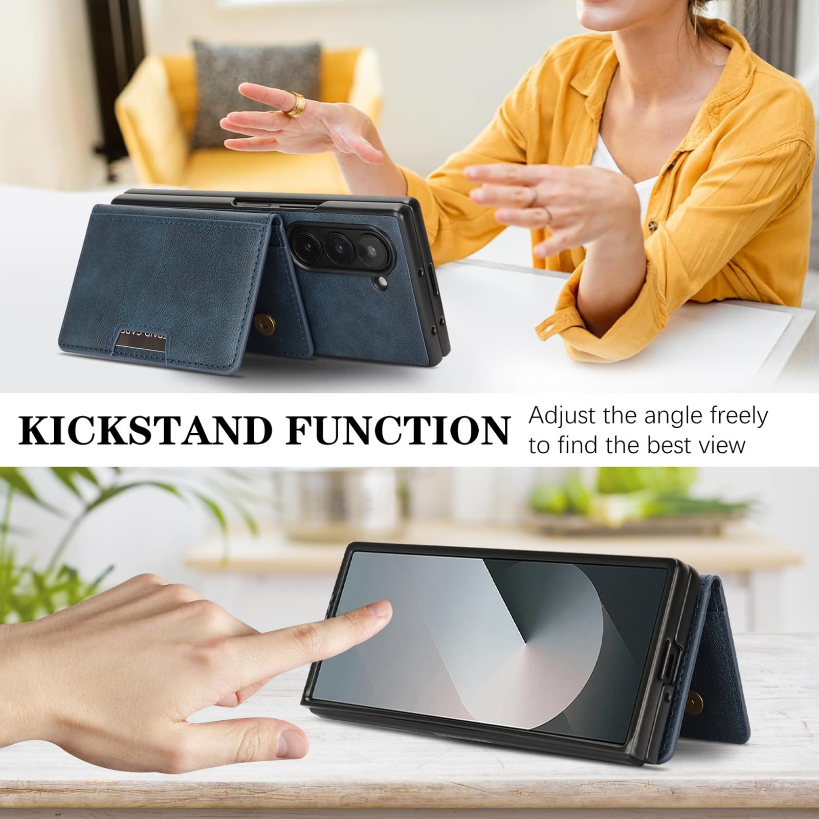 Funda Magnética para Samsung Galaxy Z Fold 8Ultra Cartera Desmontable Cuero