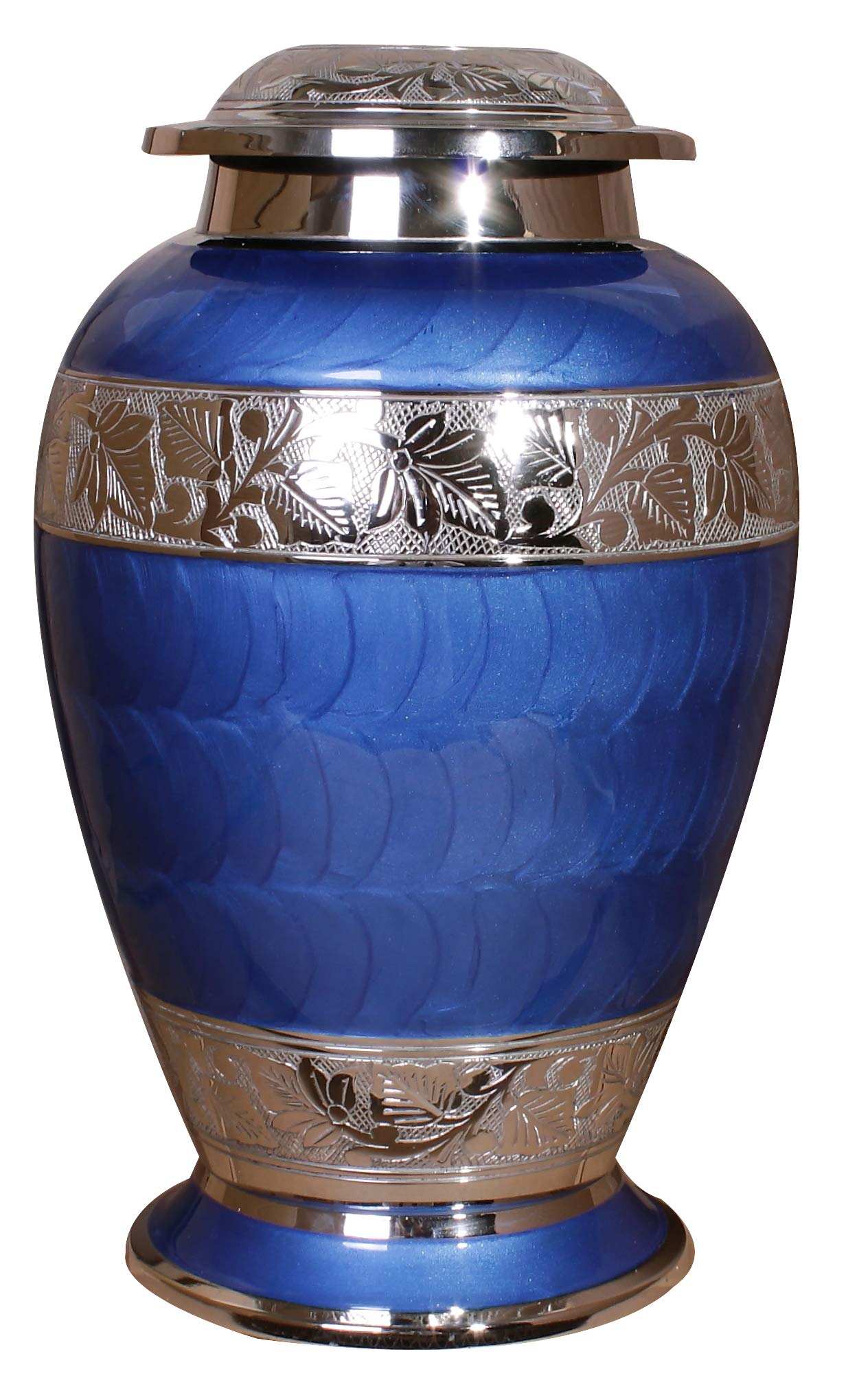 Cremation Urn for Two Adults โ XXL Companion Ashes Container for Human Remains โ Elegant Memorial Keepsake for Husband, Wife, or Loved Ones (Aluminium, Blue)