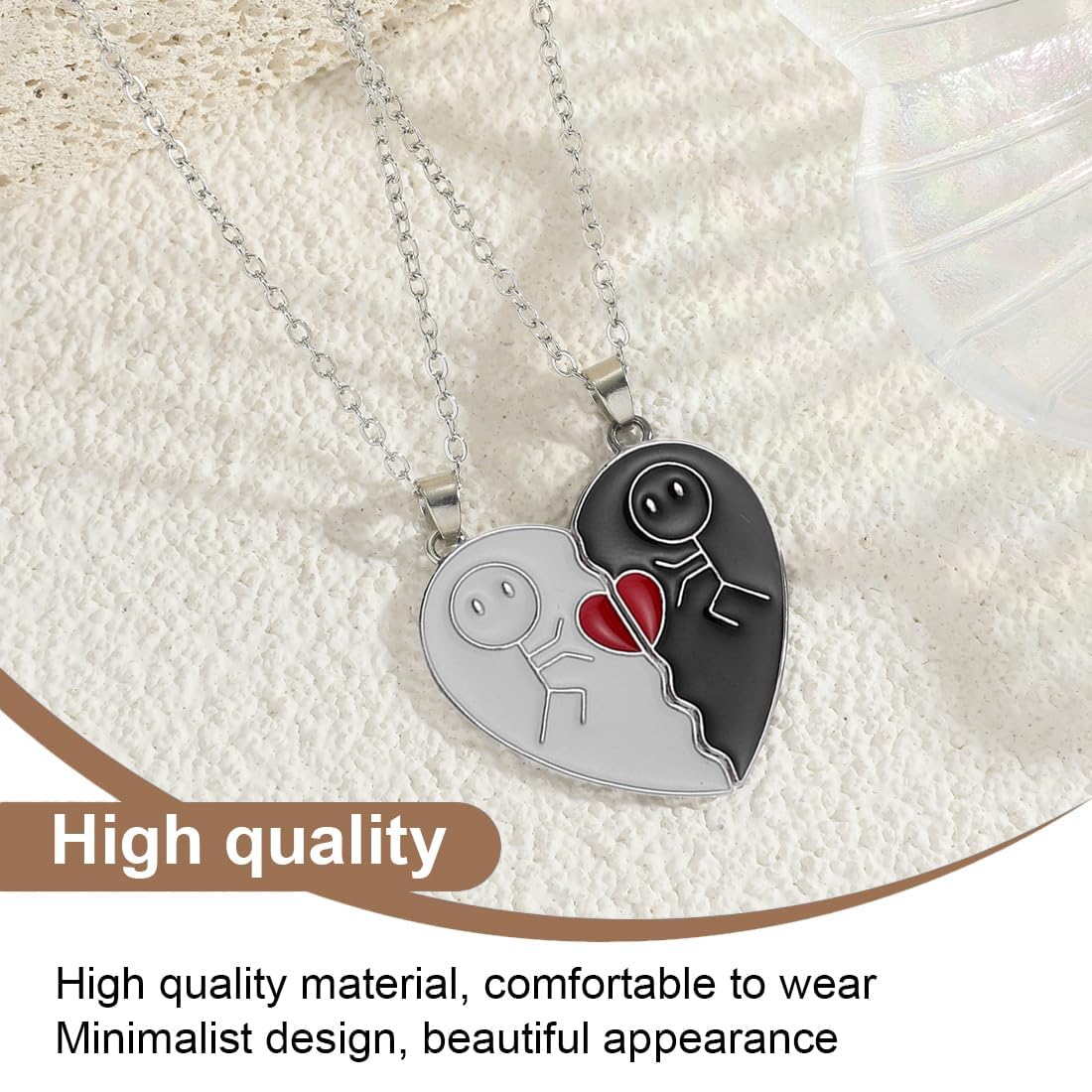 2 Collane Amicizia Con Pendente A Cuore - Set Per Migliori Amiche - Regalo Di Compleanno Per Amiche Del Cuore