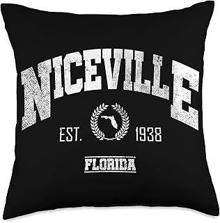 Niceville FL | Florida | Vintage Throwback Throw Pillow