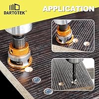 Vista 2 de Countersink Drill Bit Set - HSS M2 Counter Sink Adjustable Depth Drill Bit for US Wood Screw, 1/8" 9/64" 5/32" 11/64" 3/16" 82° Counter-Bore