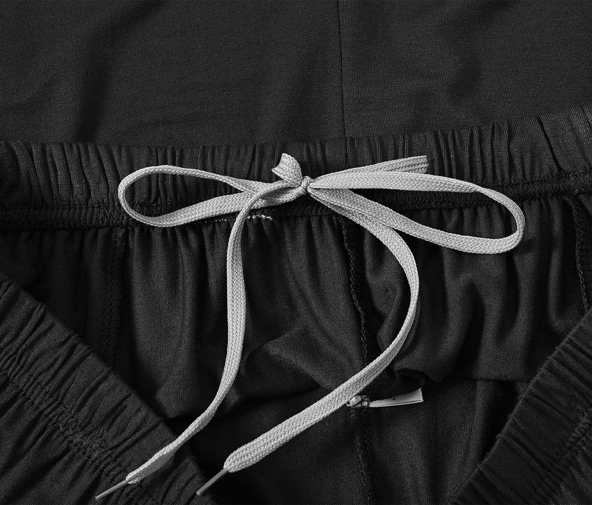 MoFiz Men's Sleep Sets,Modal Pajamas Set Ultra Soft Sleepwear Short Sleeve Top & Bottom PJS Lounge Set 2 pieces - Image 7