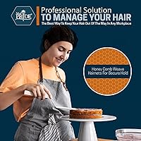 Vista 5 de Redes de pelo de nailon desechables negras - 144 redes/caja - malla - 22 pulgadas - red ligera de sujeción