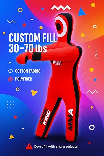 Miniatura 4 de Maniquí de lucha libre sin relleno para niños, compañero de entrenamiento definitivo para luchar contra Jiu Jitsu BJJ MMA Judo - Libera tu potencial
