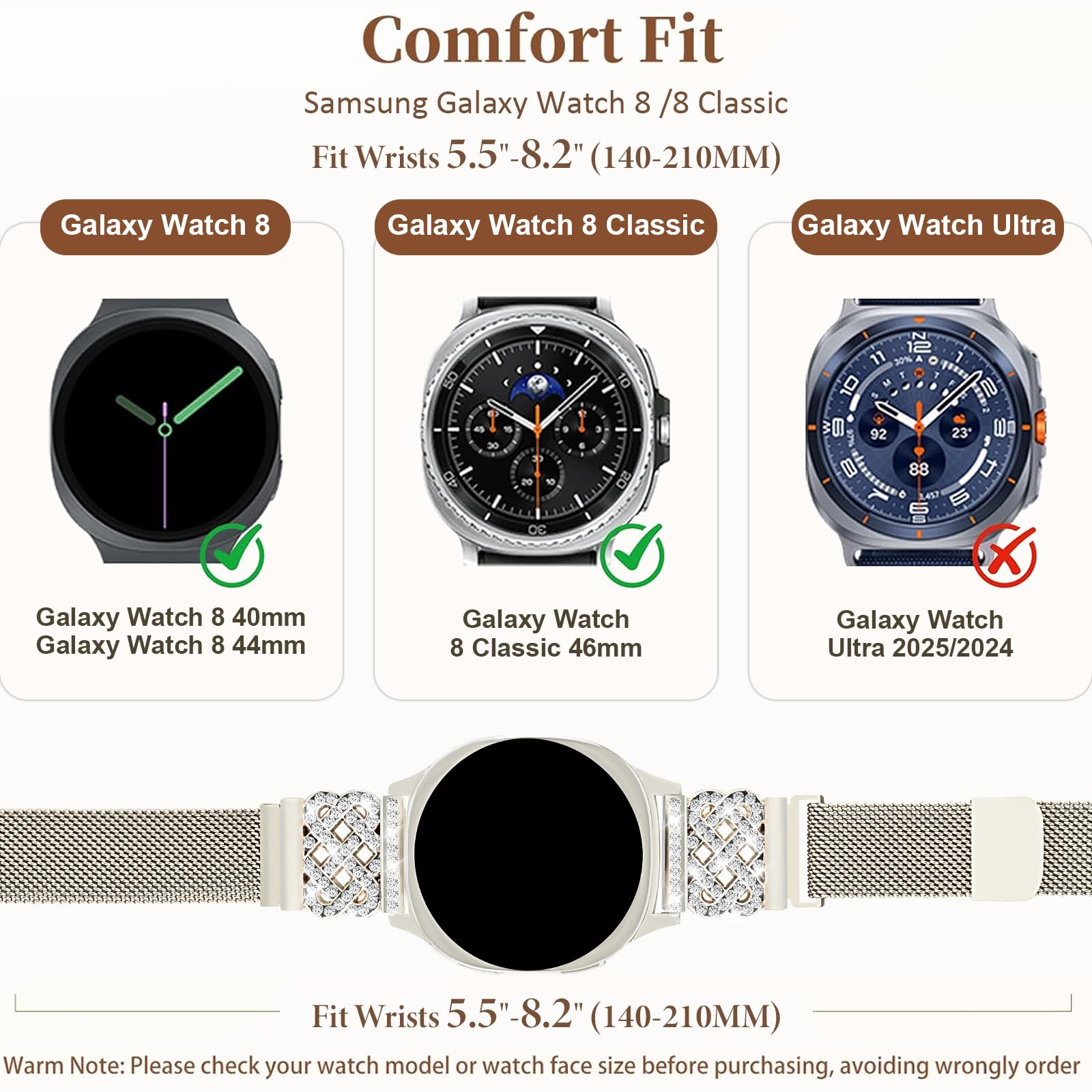 Bling Mesh Loop Smartwatch-Armband