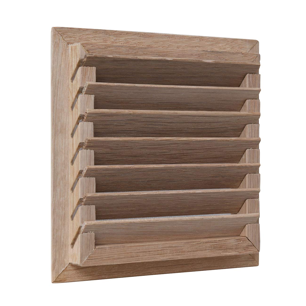 La Ventilazione LGES100Q - Rejilla de ventilación cuadrada de madera de roble, para empotrar, 112 x 112 mm