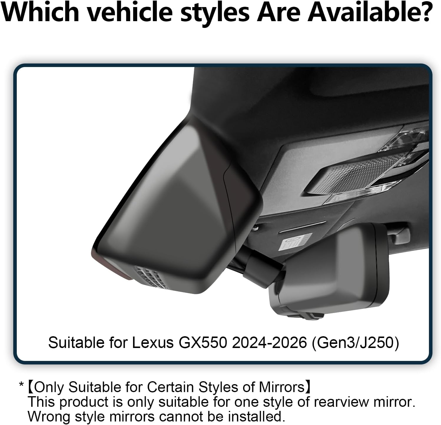 Front 4K & Rear 1080p Dash Cam Custom fit for Lexus GX550 2024 2025 2026(Gen3/J250), Premium Luxury Overtail, Integrated OEM Look, UHD 2160P Video, App & WiFi, Easy to Install, GPS, 128GB Card