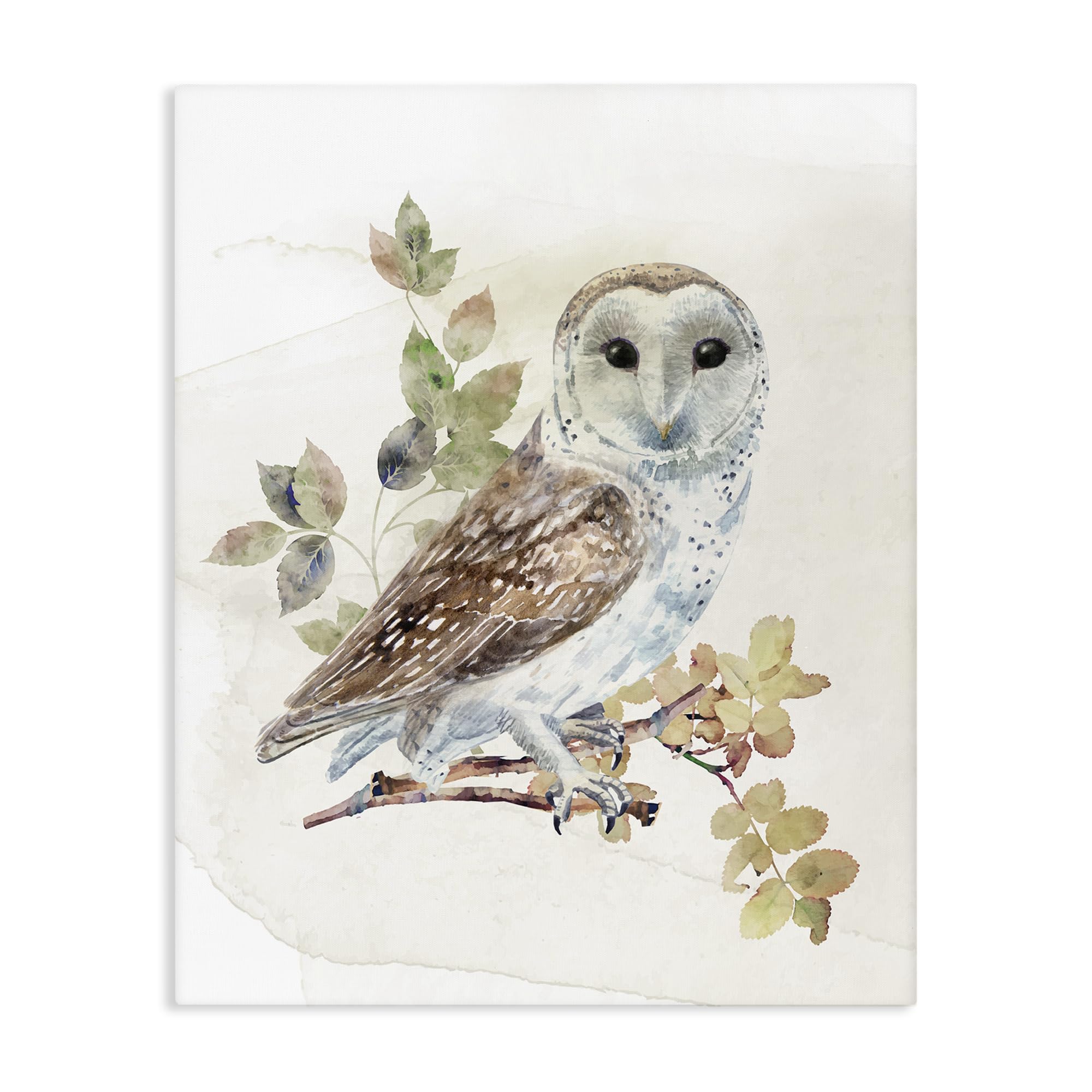 Stupell Industries 'Owl Among Autumn Leaves', Canvas Art, 24 x 30 Inches, Easy to Hang and Sturdy, Made in USA, by CAD Designs