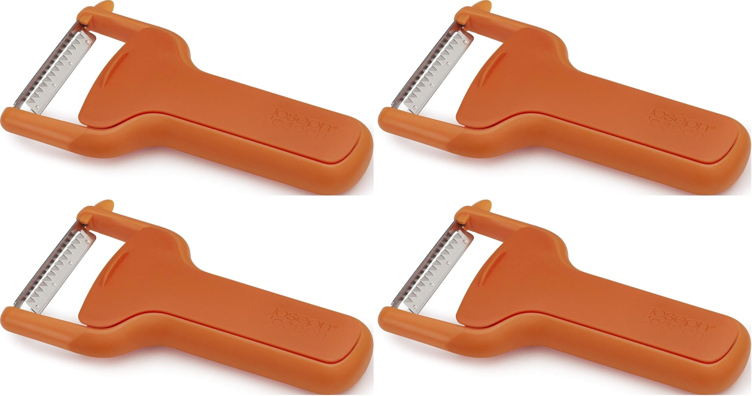 Joseph Joseph SafeStore Peeler, One Size, Orange (Pack of 4)
