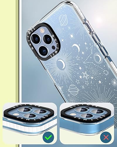 Miniatura 3 de 3 en 1 Funda diseñada para iPhone 13 Pro Max, estrella lunar con parachoques integrado para iPhone 13 Pro Max, fundas de 6.7 pulgadas, protector de