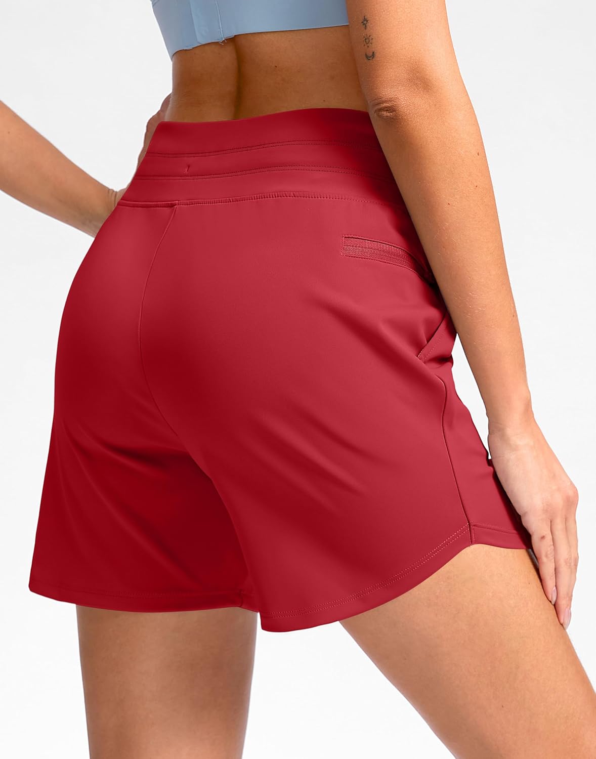 G Gradual Women's 5" Athletic Running Shorts with Zip Pockets Stretchy Quick Dry High Waisted for Workout Gym Hiking - Image 3