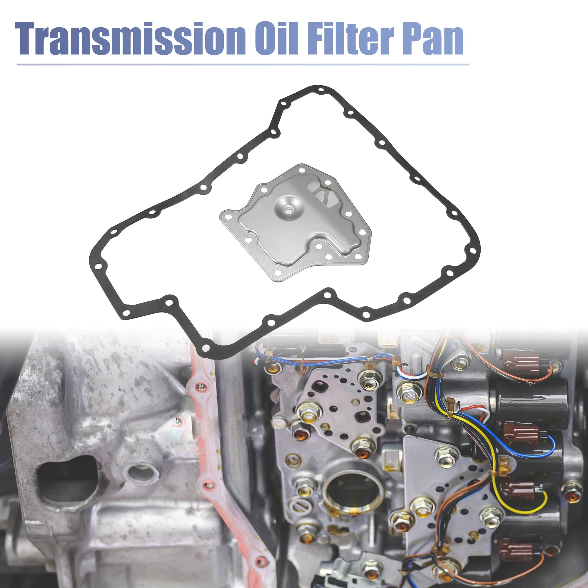 Transmission Filter & Oil Pan Gasket Kit - Fits Chevy Spark 2012-2015, Nissan Sentra/Versa/Note 2012-2019, Replaces 31728-3JX0A