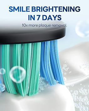 Bymore Electric Toothbrush for Adults, Sonic Rechargeable Toothbrush, Black