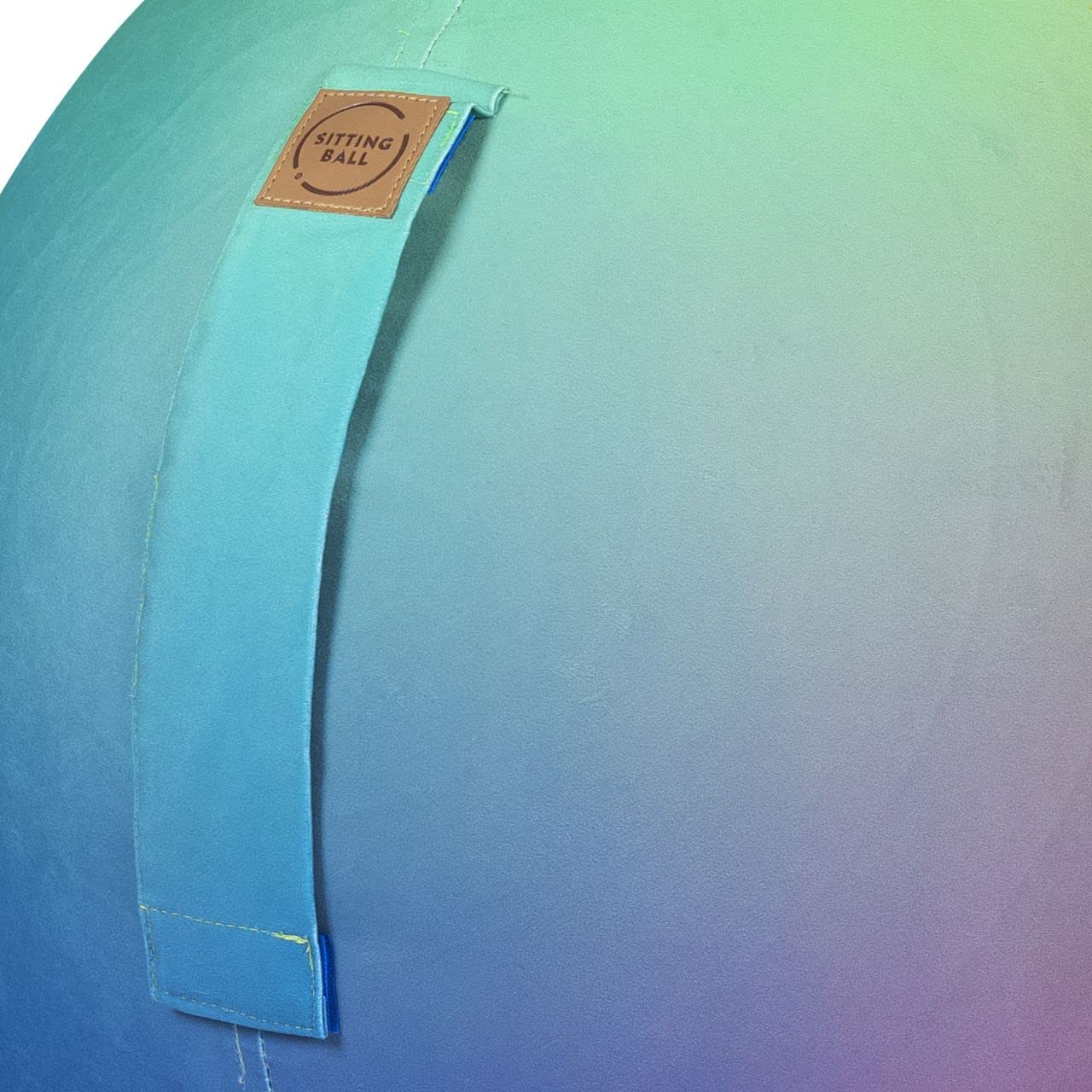 Sitting Ball Sitzball/Gymnastikball Rainbow mit in Soft-Feeling Digitaldruck-Bezug