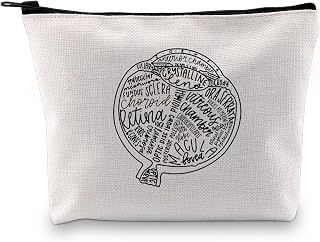 JXGZSO Optometrist & Ophthalmologist Cosmetic Bag - Eye Print Makeup Bag with Optometry Technician Gift Option