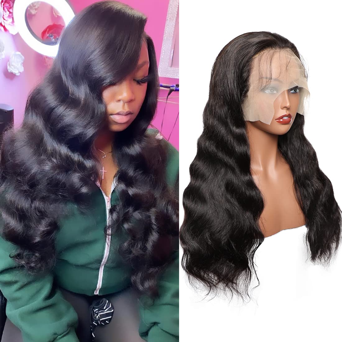 Buy BRYZILLEN 13x4 Lace Front Wigs Human Hair 20inch Human Hair Wigs