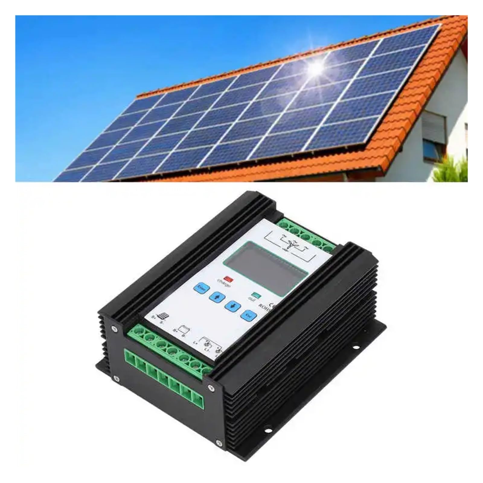 controlador solar, Controlador híbrido eólico Solar, Control intelinte Digital, regulador Solar eólico, 24V CC, 12V, 600W