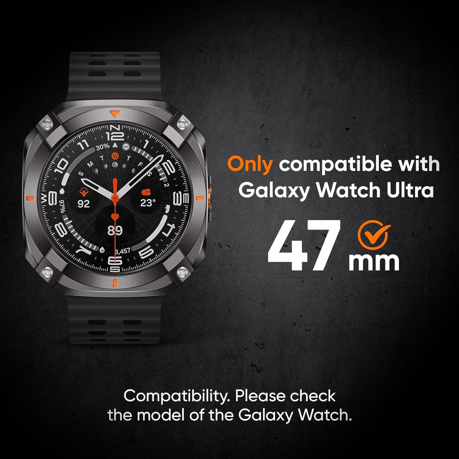 Suitisbest Metal Case for Samsung Galaxy Watch Ultra (2025/2024), Rugged Stainless Steel Protective Bezel with Back Cover, Bumper Cover for Samsung Galaxy Ultra Watch 47mm (Multiple Colors) - Image 7