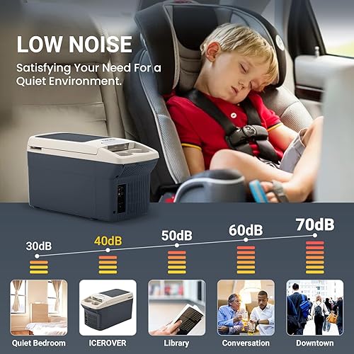 Miniatura 4 de Refrigerador portátil para automóvil, enfriador eléctrico de doble uso de 6 cuartos (6 litros), 12 voltios de CC y 110 V de CA, refrigerador