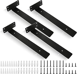 Heavy Duty Metal L Shelf Brackets (4pk, 300mm)