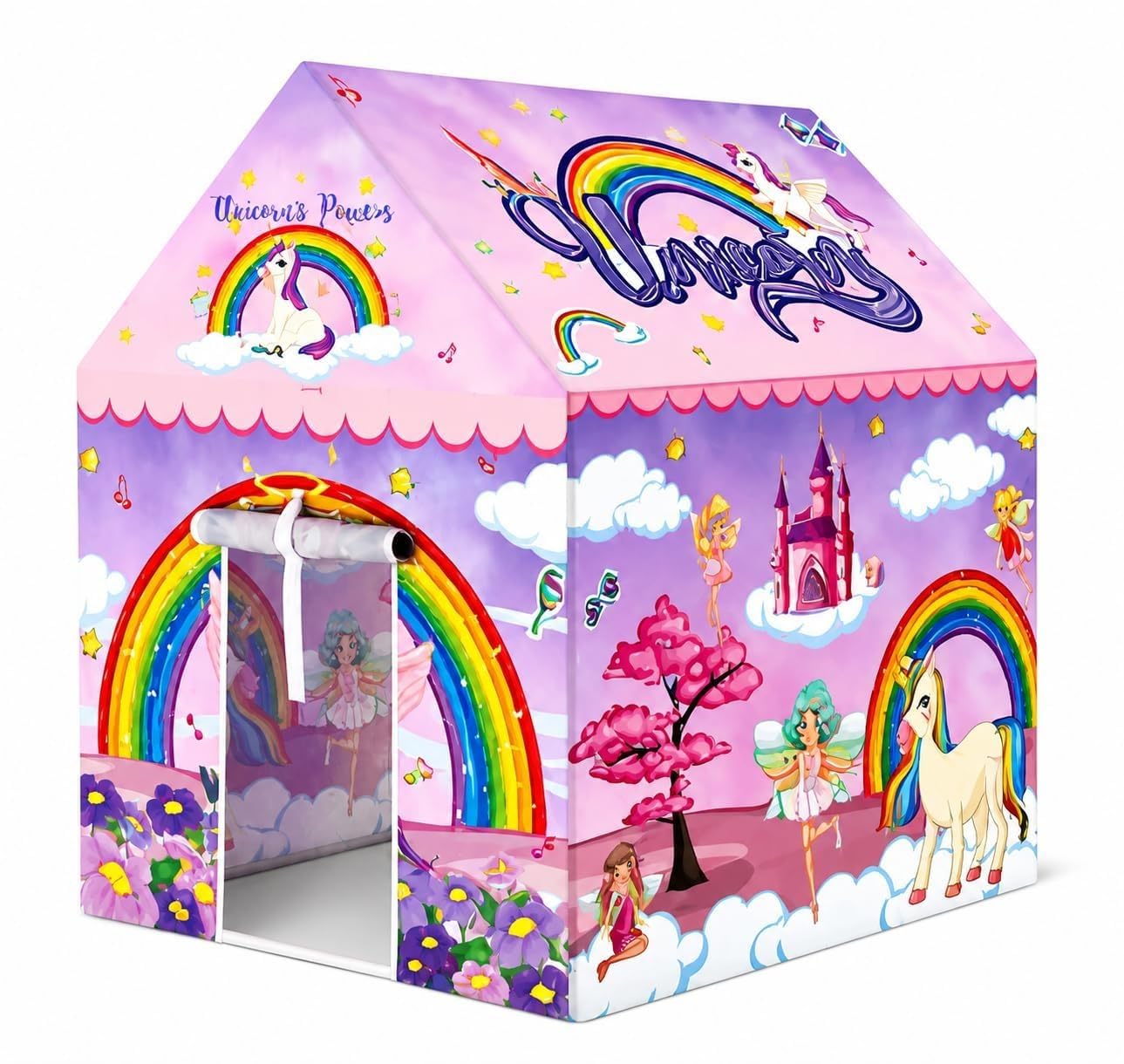 Unicorn Kids Play Tent House for Boys & Girls | Foldable Lightweight Indoor Outdoor & Indoor Playhouse Tent Toy for Children 3-10 Years | Portable Kids Tent House for Fun Play Activities-image-24