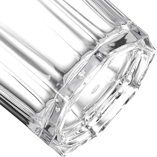 Miniatura 3 de Paquete de 6 vasos de plástico apilables, vasos acrílicos de 23 onzas, vasos de plástico reutilizables totalmente transparentes para jugo de