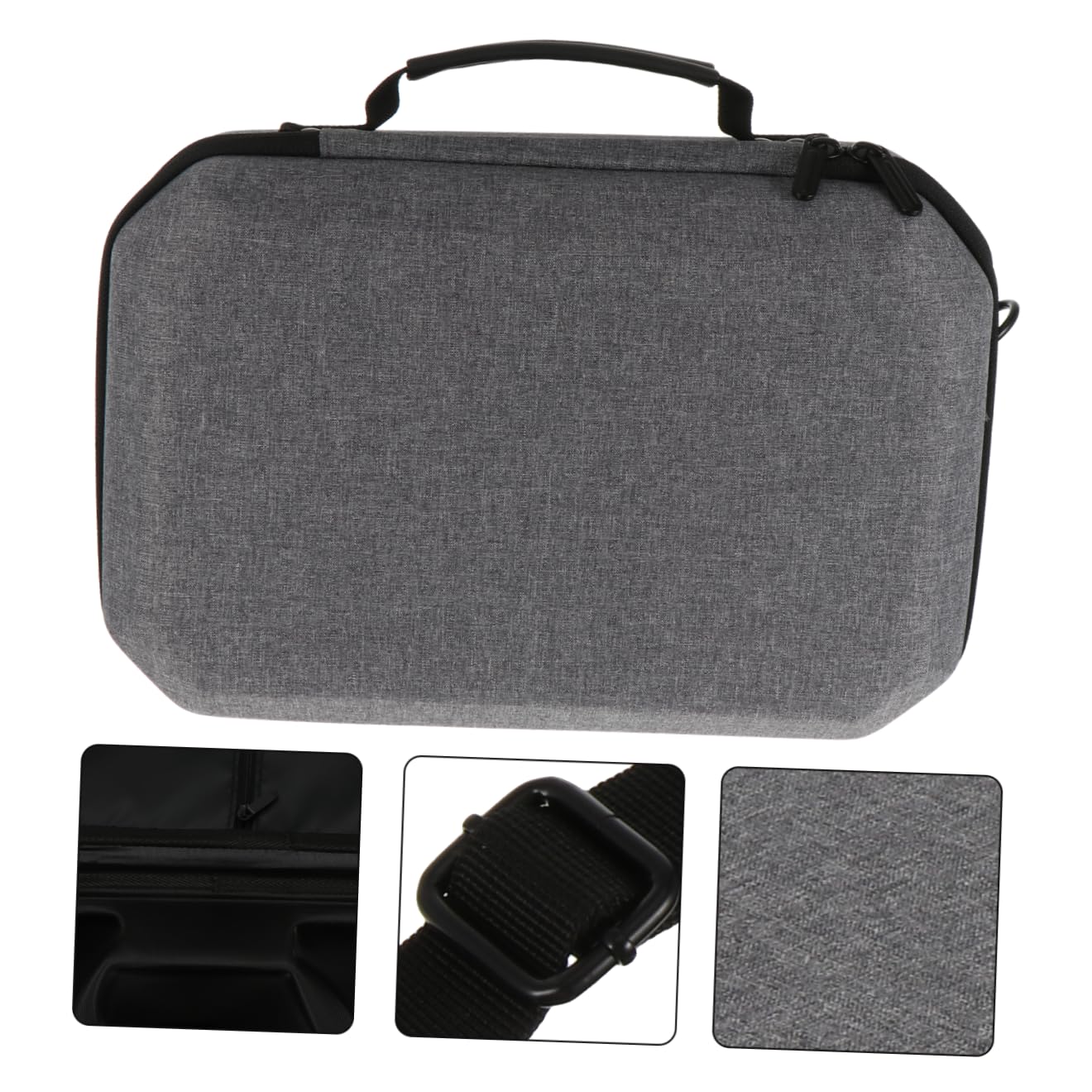 VILLCASE Étui de Rangement Rigide Antichoc pour Lunettes VR Compatible de Transport avec Poignée et Fermeture Éclair Intégrale Protection pour Casque et Manettes Dimensions Blanc
