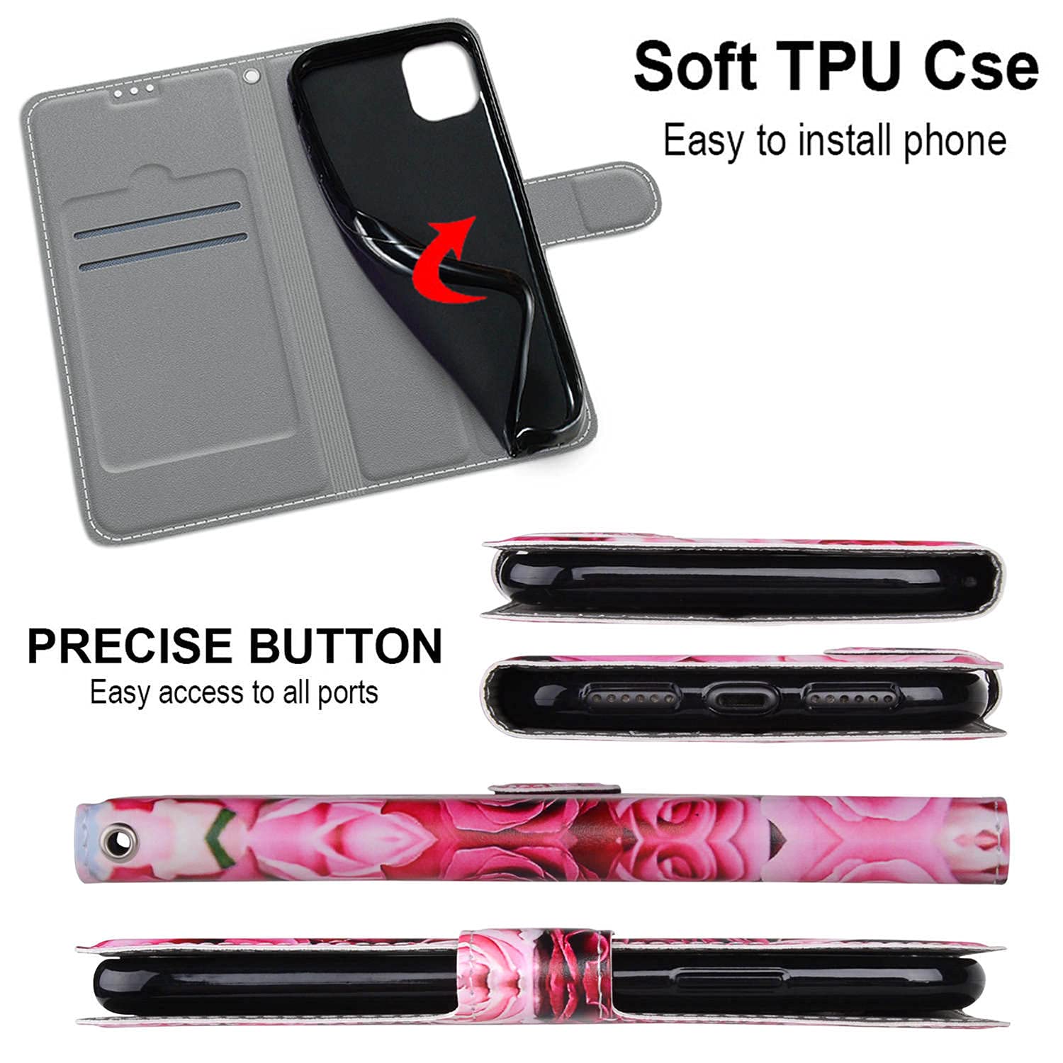 Mo-Somnus Cover per Xiaomi Redmi Note 10 Pro Max/Note 10 Pro, Custodia in PU Pelle Magnetica Libro Flip Caso Antiurto Portafoglio con Porta Carte e Cinturino da Polso Wallet Case (Farfalla