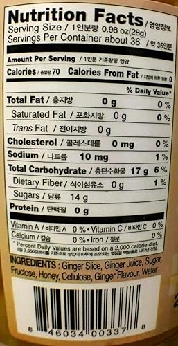 Miniatura 5 de Honey Refresh con té de hierbas coreano Ginger Delight - Producto de Corea 4 tarros de vidrio de 2.2 lb (1 kg) cada uno_AB