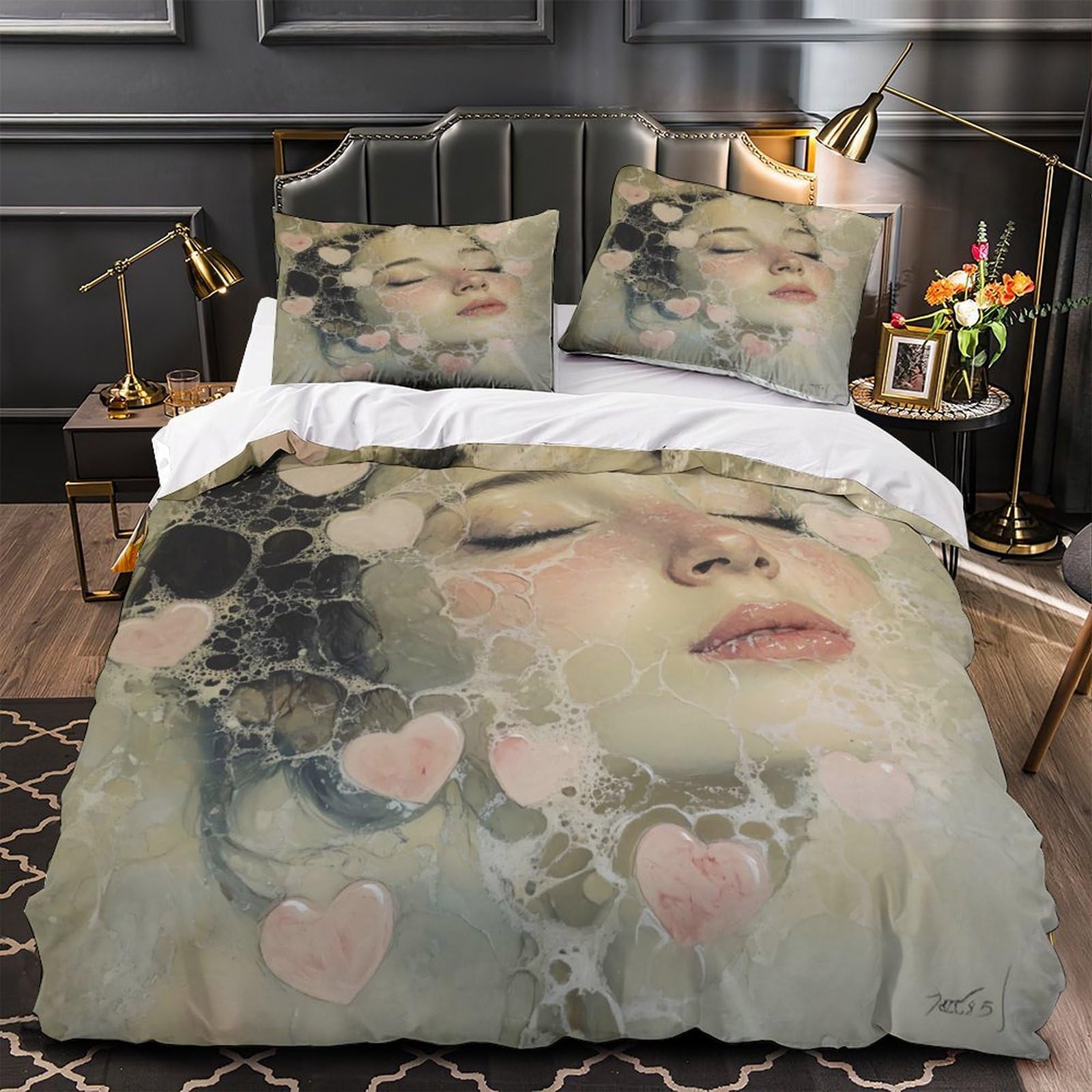 Housse de couette effet 3D ultra douce en microfibre de qualité supérieure
