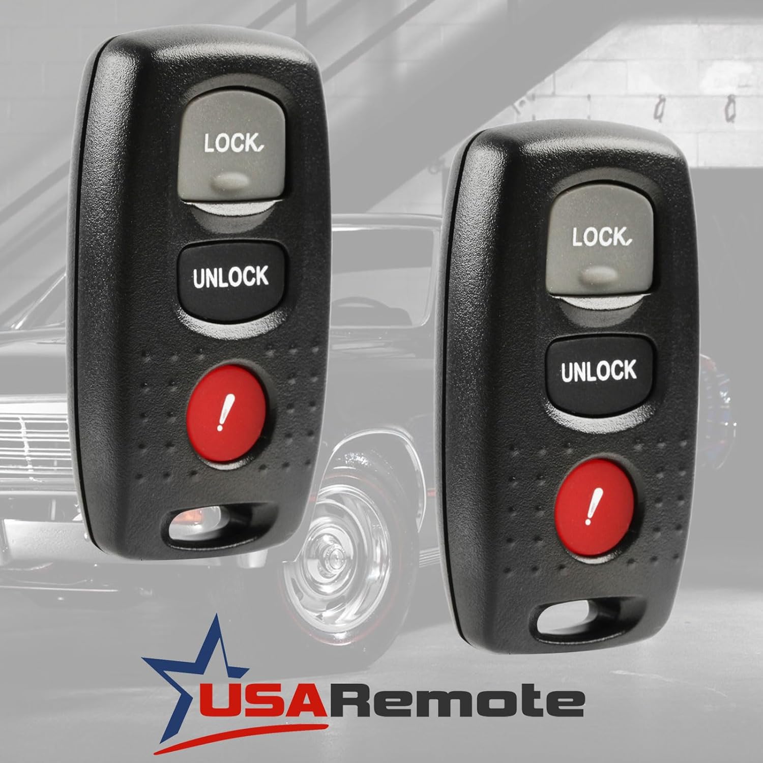 Car Key Fob Keyless Entry Remote fits 2007 2008 2009 Mazda 3 (KPU41794, 41794), Set of 2