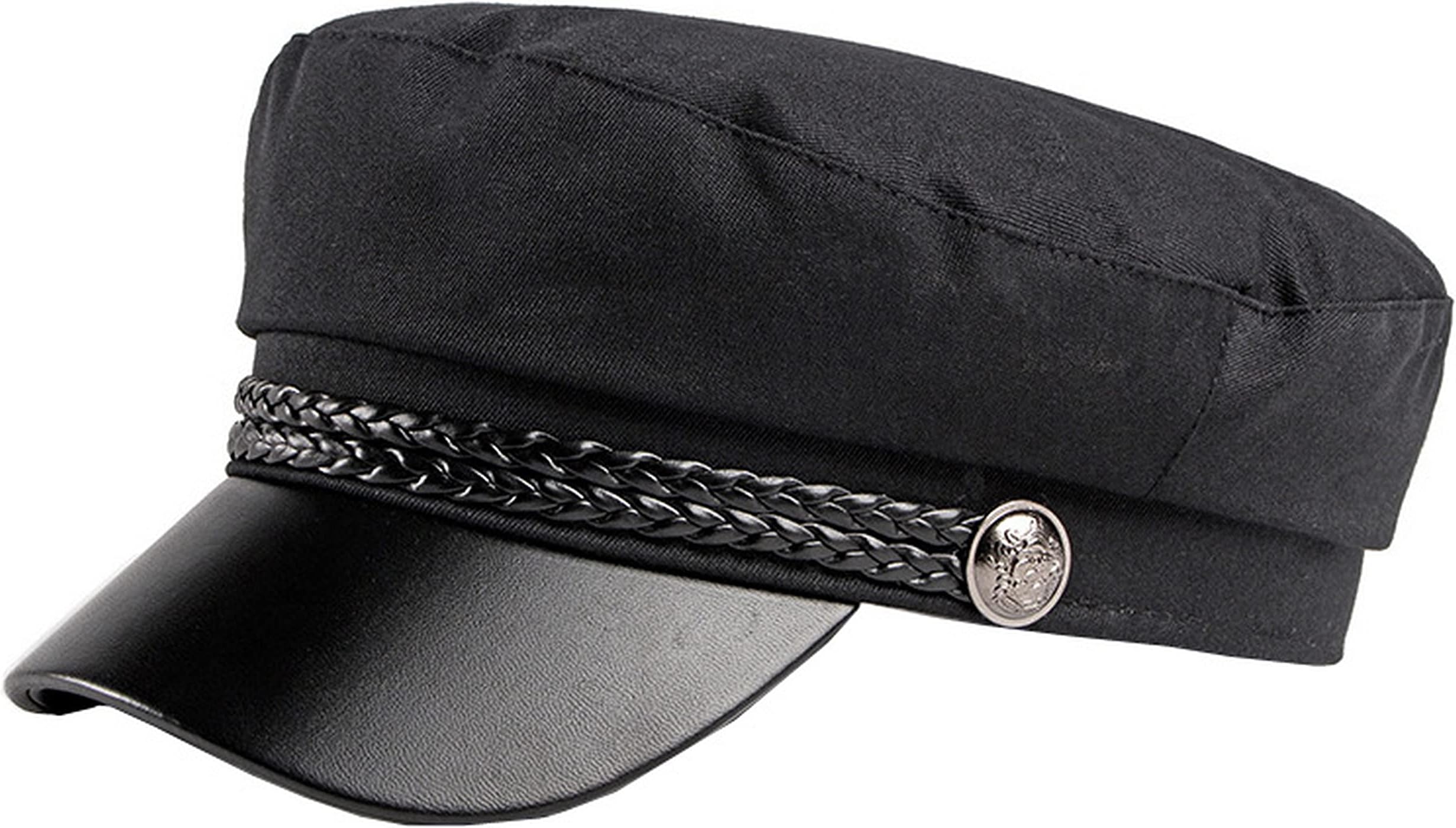 BrcusMen Women Yacht Captain Sailor Hat Newsboy Cabbie Baker Boy Peaked Beret Cap