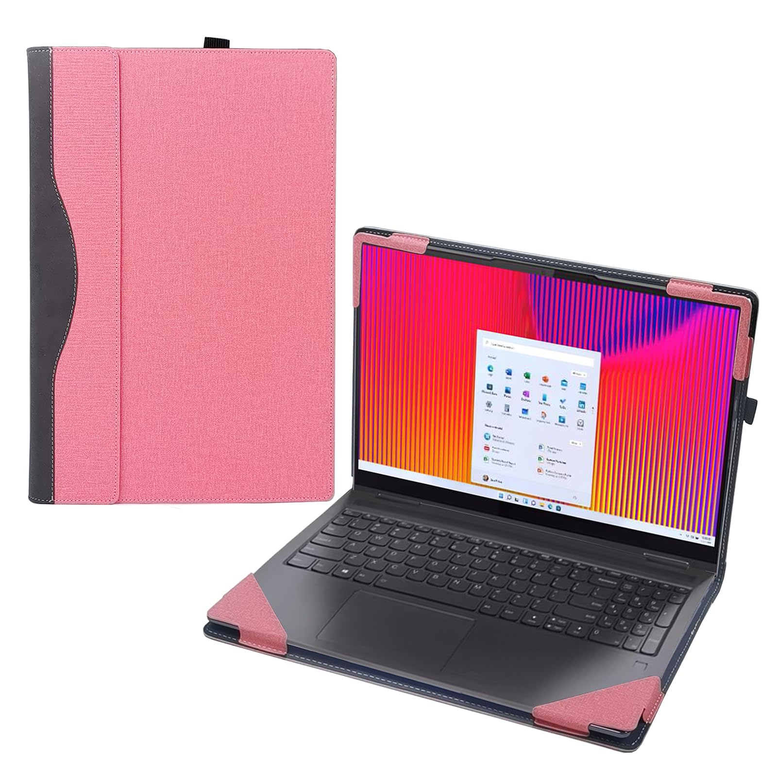 Forubar Laptop Case Cover for 15" Lenovo Yoga 7i Gen 5 / Yoga 7 15ITL5 2 in 1 [Do Check Model] Notebook Sleeve Computer Bag Protective PU Shell