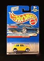 Vista 1 de Mattel Hot Wheels 2000 First Editions Series 1:64 Coche de metal fundido a presión # 30 de 36: Mini Cooper amarillo Coupé con tablero de ajedrez
