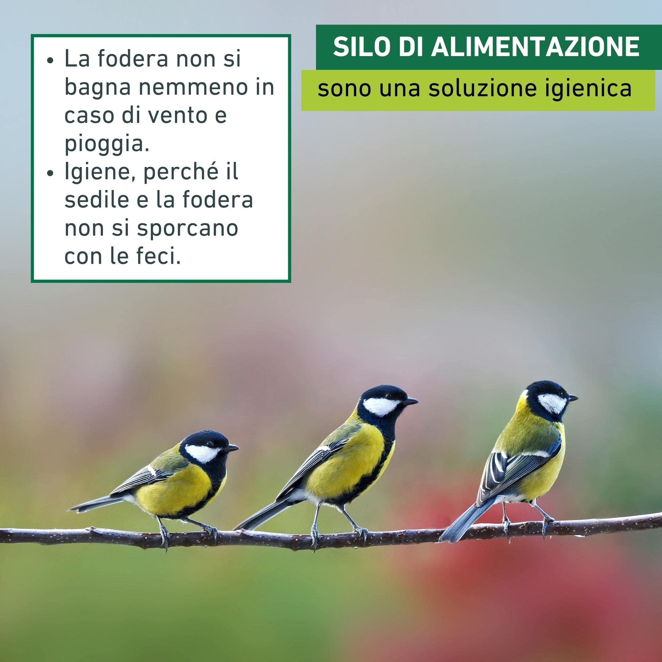Windhager Mangiatoia da Giardino per Uccelli 24 x 24 x 19 cm