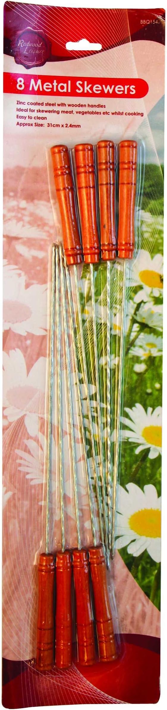 6 Metal Skewers, Ideal For Kebabs, Vegetables, BBQ / Barbeque