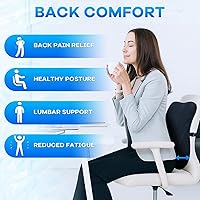 Vista 6 de Cojín de asiento de espuma viscoelástica y almohada de apoyo lumbar de terciopelo de felpa, cómodos cojines para silla de computadora para aliviar