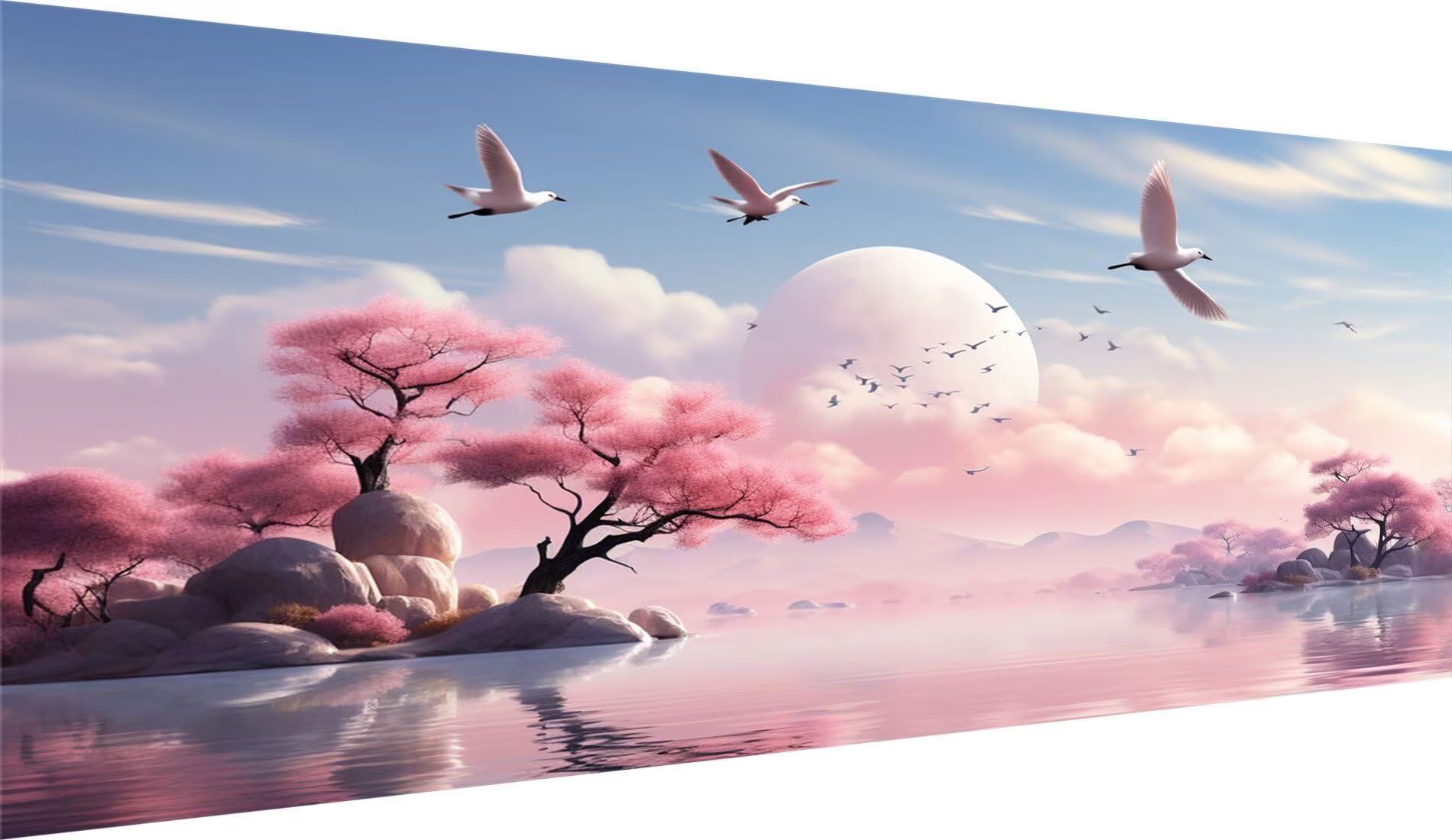 Broderie Diamant Oiseau et Arbre Grand Format 100x220cm S-2839 - 8