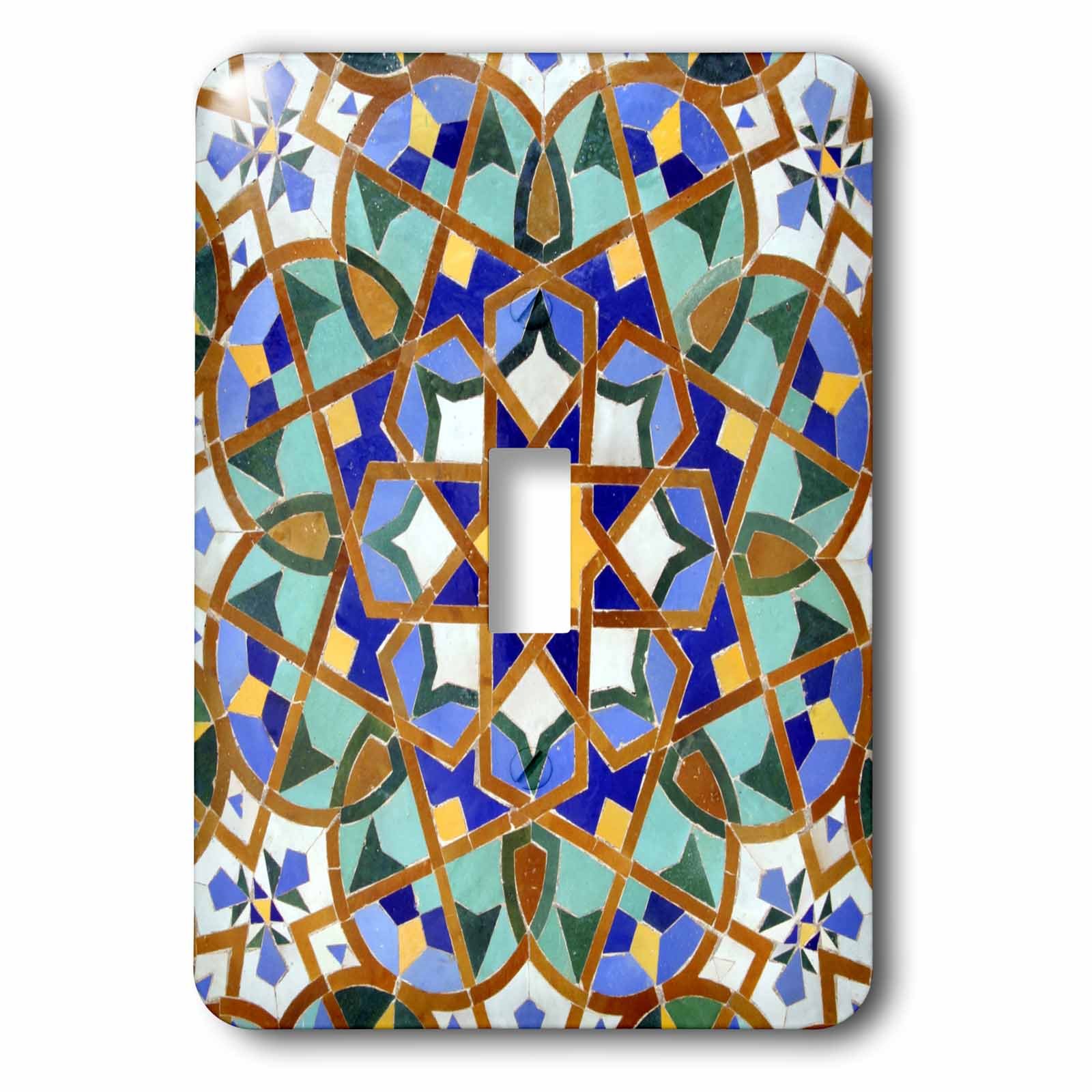 Interrupteur mosaïque Maroc pour remplacer une plaque murale blanche jaunie
