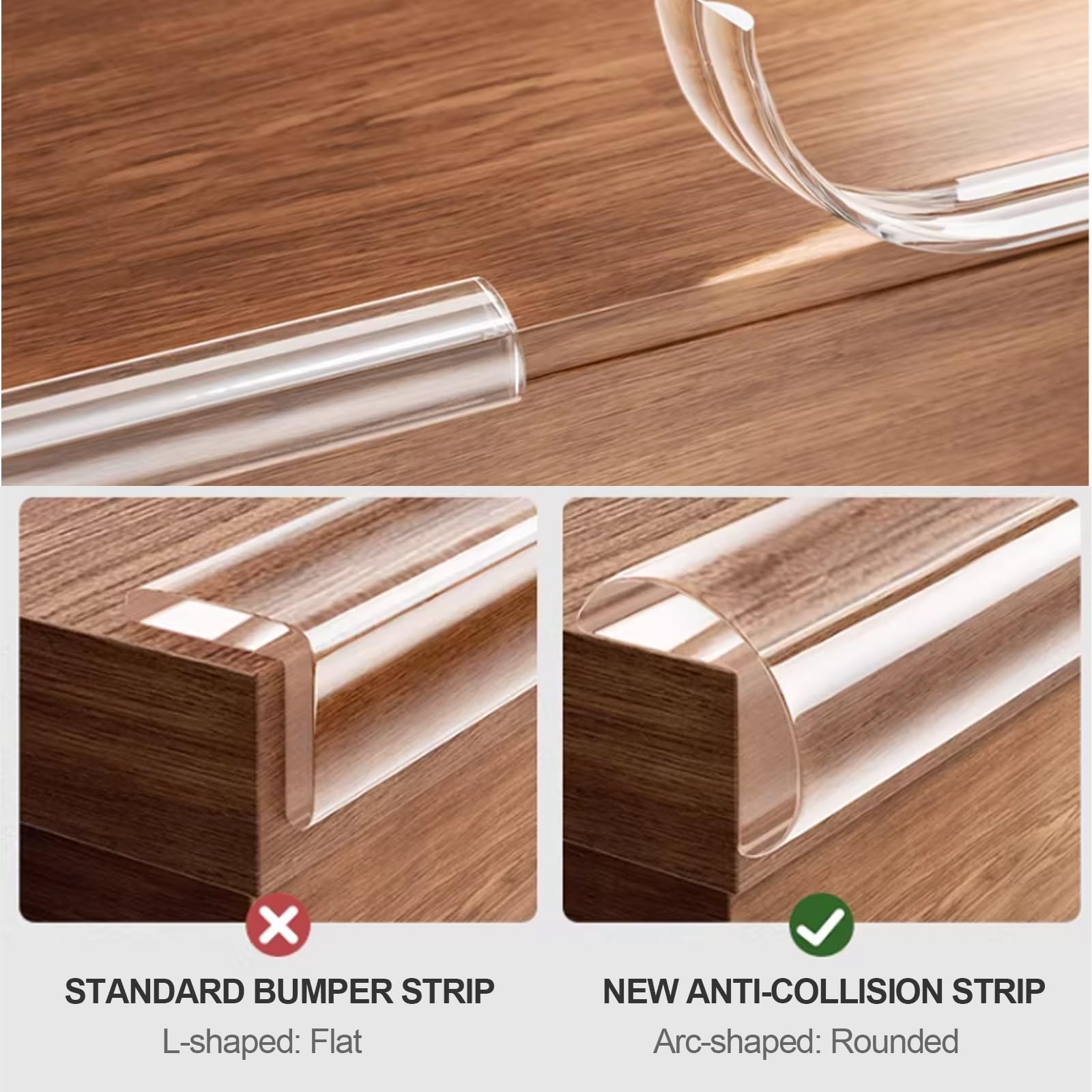 Protectores de esquinas, protectores de bordes de seguridad para bebés, almohadillas acolchadas con respaldo adhesivo para esquinas de mesa, suaves y adaptables, 10 unidades