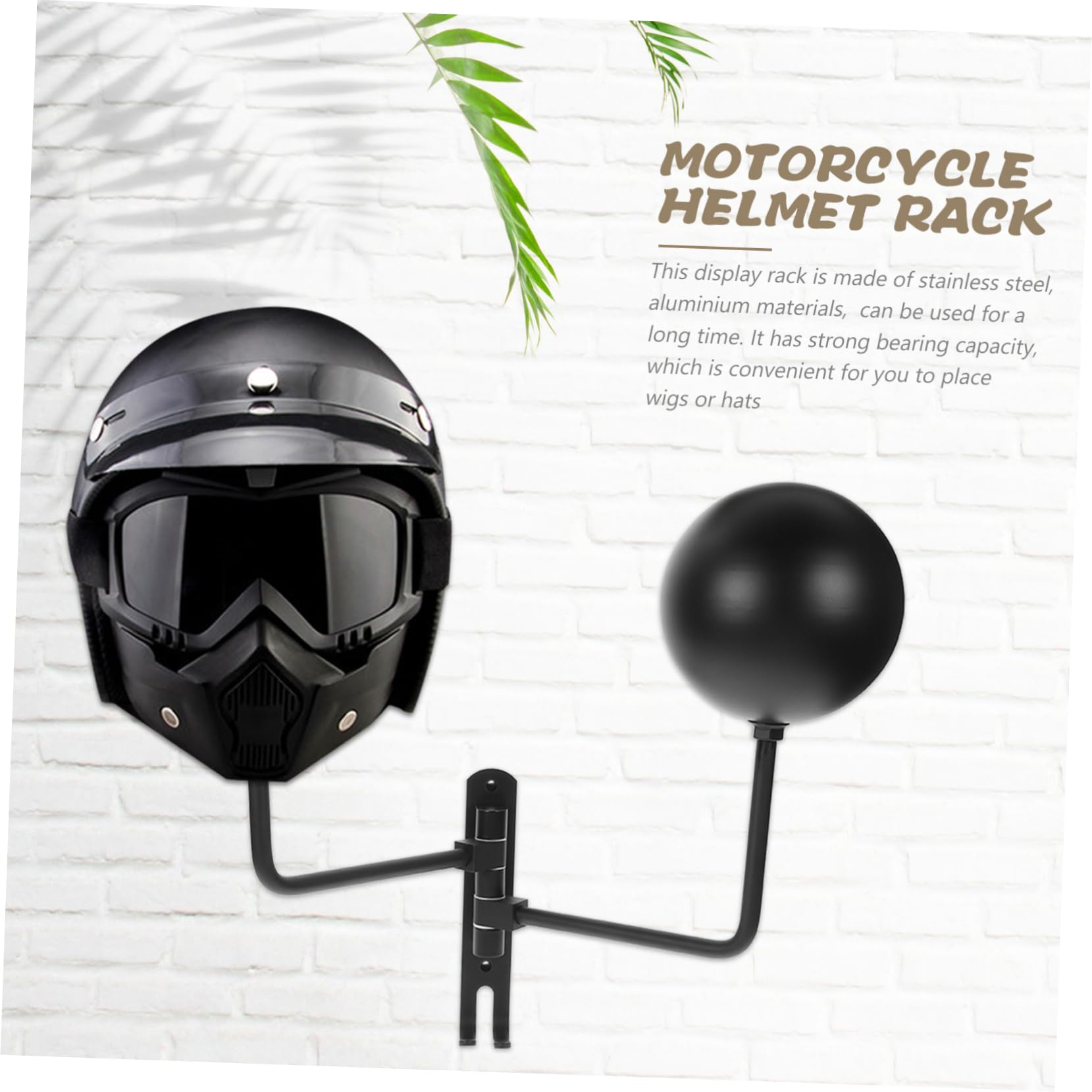 MAGICLULU Soporte de Pared para Colgar Cascos de Acero Inoxidable Negro | 1 Juego, Montaje en Pared, para Garaje de Bici y Espacios de Almacenamiento, Incluye Soporte Doble