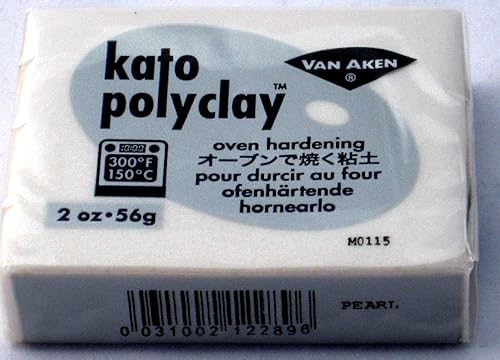 Kato Polyclay Arcilla polimérica de 2 onzas 1.98oz, arcilla polimérica Kato Polyclay ladrillo de 1.98oz (perla metálica)