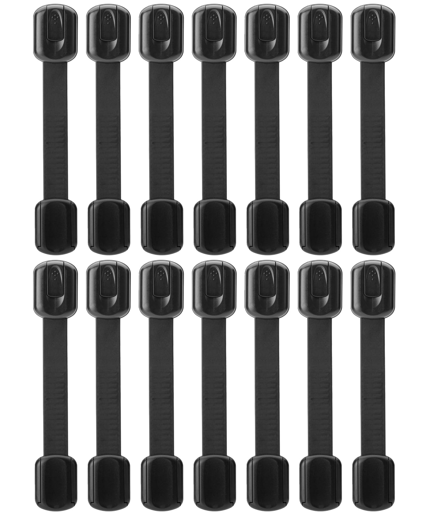 Bates- Child Safety Strap Locks, 14 Pack, Black Baby Cabinet Locks, Toilet Locks Baby Proof, Child Proof Drawer Locks, Cabinet Baby Locks for Cabinets, Child Proof Cabinet Locks, Drawer Child Locks