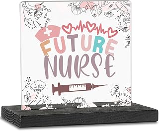 Future Nurse Practitioner Gifts for Women Student Nursing Student Gifts for New Nurses Cute Nurses Week Gift for Bookshelf Desktop Cubicle Decorations ZBB76
